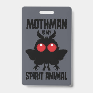 Mothman Is My Spirit Animal Silhouette Badge