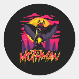 Mothman Movie Fun Cryptid Halloween Myth Monster C Classic Round Sticker
