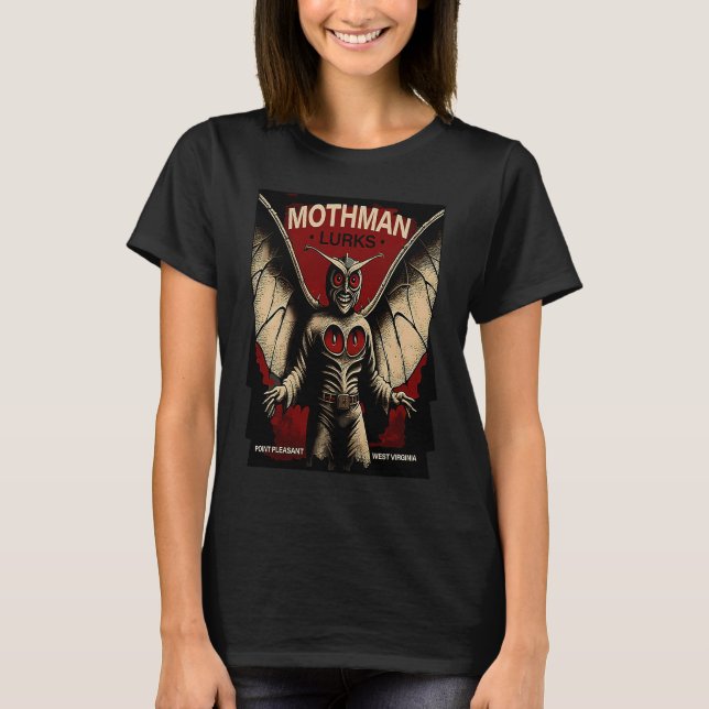 Mothman  Mysterious Winged Creature T-Shirt (Front)