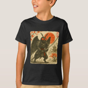 Mothman Samurai Japanese Warrior Costume Sumi-e Ar T-Shirt