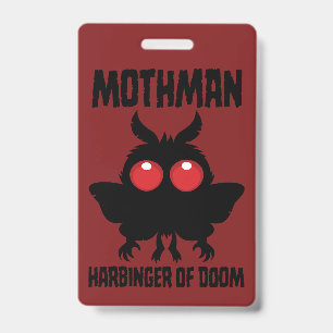 Mothman - Spooky Cute Harbinger Of Doom Badge