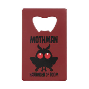 Mothman - Spooky Cute Harbinger Of Doom Credit Card Bottle Opener