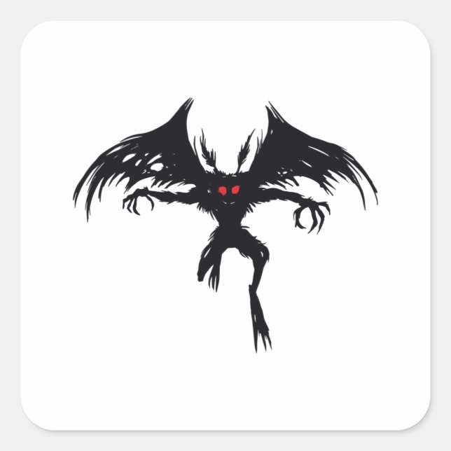 MOTHMAN SQUARE STICKER (Front)