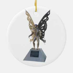 Mothman Statue from Point Pleasant West Virginia Ceramic Ornament