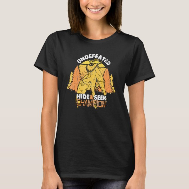 Mothman Undefeated Hide Seek Champion Cryptid T-Shirt (Front)