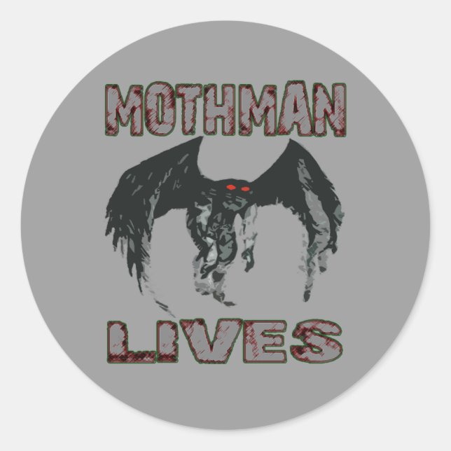 MOTHMAN VIT STICKER (Devant)