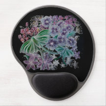 Moths and Flowers Mouse Pad - Gel