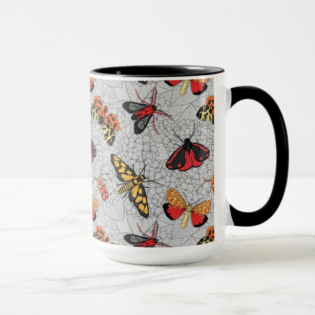 Moths on hydrangea mug (Right)