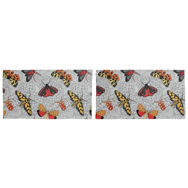Moths on hydrangea pillowcase (Front-Set)