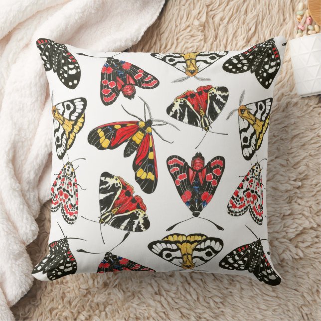 Moths Throw Pillow (Blanket)
