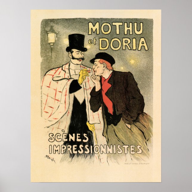 MOTHU & DORIA Theophile Steinlen French Theatre Poster (Front)