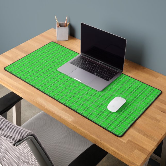 Motif à bandes plaid vertes (Bureau 2)