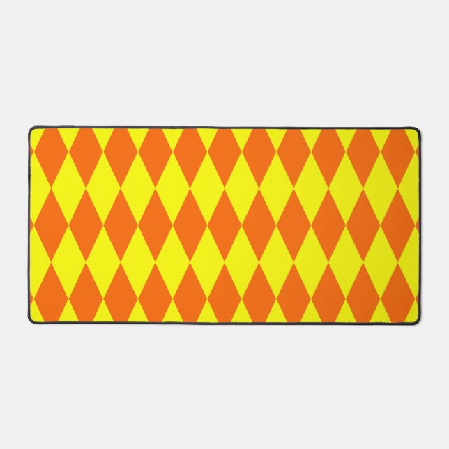 Motif à carreaux Harlequin jaune orange  (Recto)
