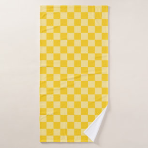 Motif à carreaux jaune enjoué