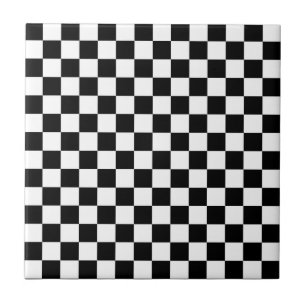 Motif à carreaux noir et blanc