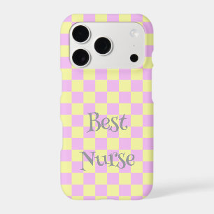 Motif à carreaux rose pastel et jaune