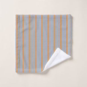 Motif à cinq bandes bleu et brun