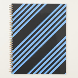 Motif à cinq bandes bleu et charbon