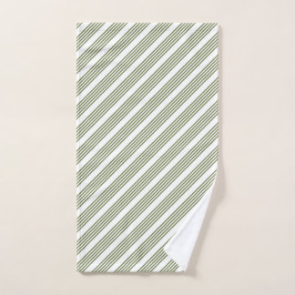 Motif à cinq bandes vert et blanc olive