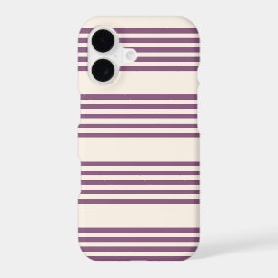 Motif à cinq rayures mauve et beige
