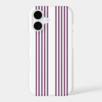 Motif à cinq rayures mauve pourpre et blanc