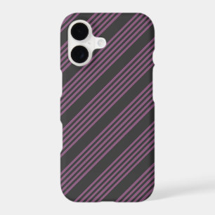 Motif à cinq rayures mauve pourpre et charbon