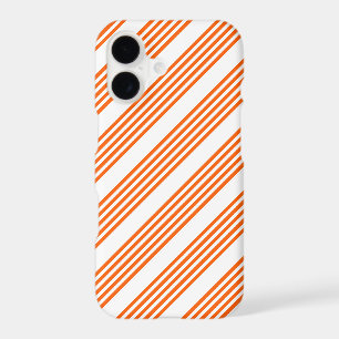 Motif à cinq rayures orange et blanc