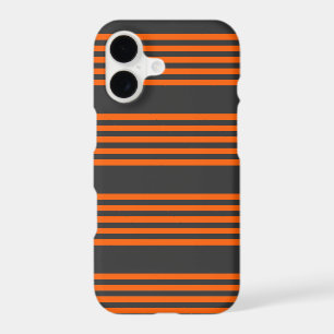 Motif à cinq rayures orange et charbon