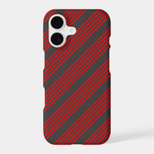 Motif à cinq rayures rouge et charbon