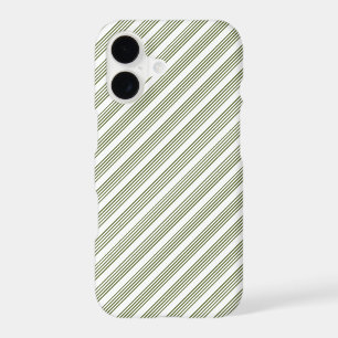Motif à cinq rayures vert olive et blanc
