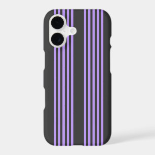 Motif à cinq rayures violet et charbon