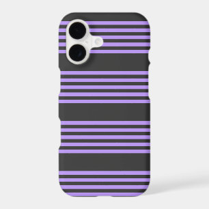 Motif à cinq rayures violet et charbon