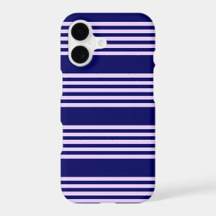 Motif à cinq rayures violet lilas et bleu marine