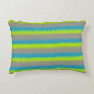 Motif à dent mince vert turquoise gris coussin