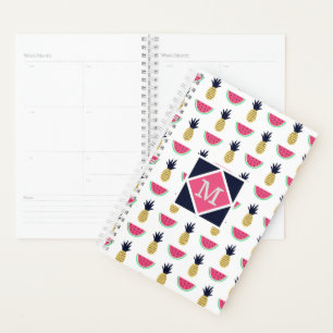 Motif à doodle mignon ananas et pastèque