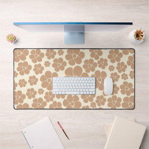 Motif à fleurs en Tan et Crème