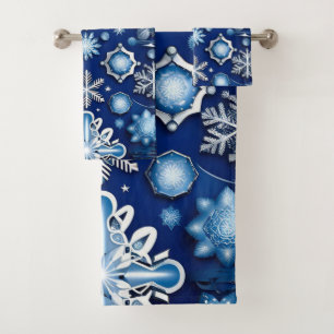 Motif à neige bleu