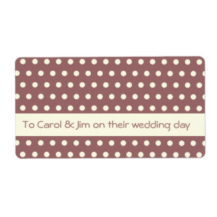 Motif à point de Polka blanc crème