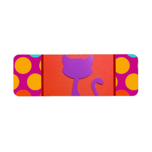 Motif à points de Polka Chat Kitty coloré