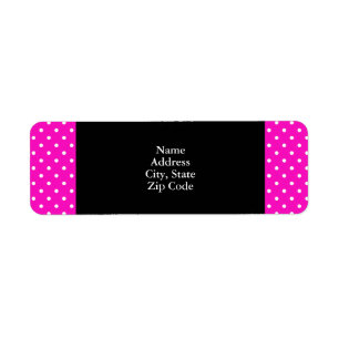 Motif à points polka rose et blanc choquant