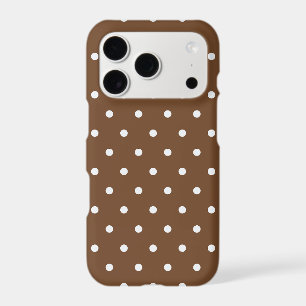 Motif à pois marron Rétro Minimaliste Design à poi