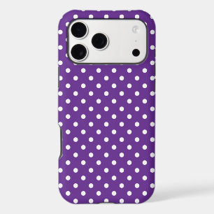 Motif à pois minuscules violet royal et blanc