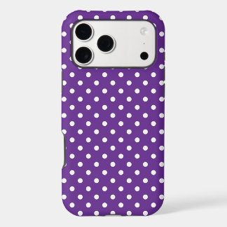 Motif à pois minuscules violet royal et blanc