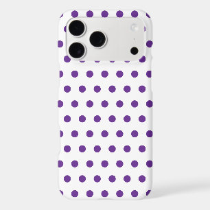 Motif à pois violet lavande sur fond blanc