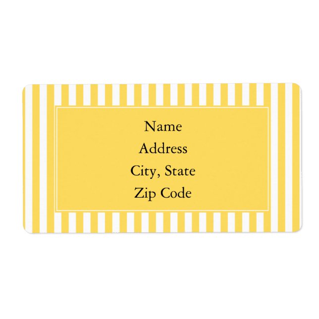 Motif à rayures jaunes et blanches (Devant)