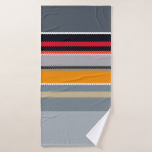 Motif à rayures multicolores bleu jaune rouge