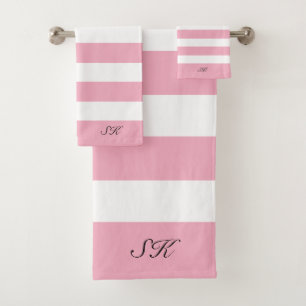 Motif à rayures rose et blanc