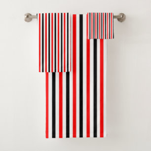 Motif à rayures rouge et noir