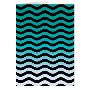 Motif à rayures turquoise ondulées