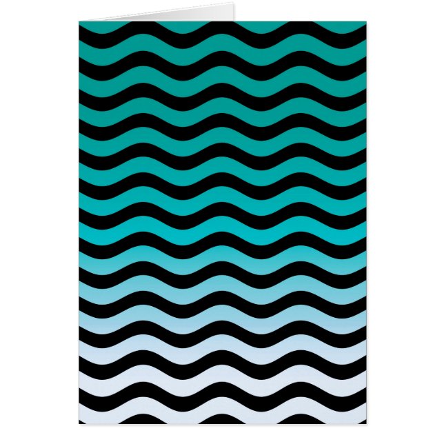 Motif à rayures turquoise ondulées (Devant)